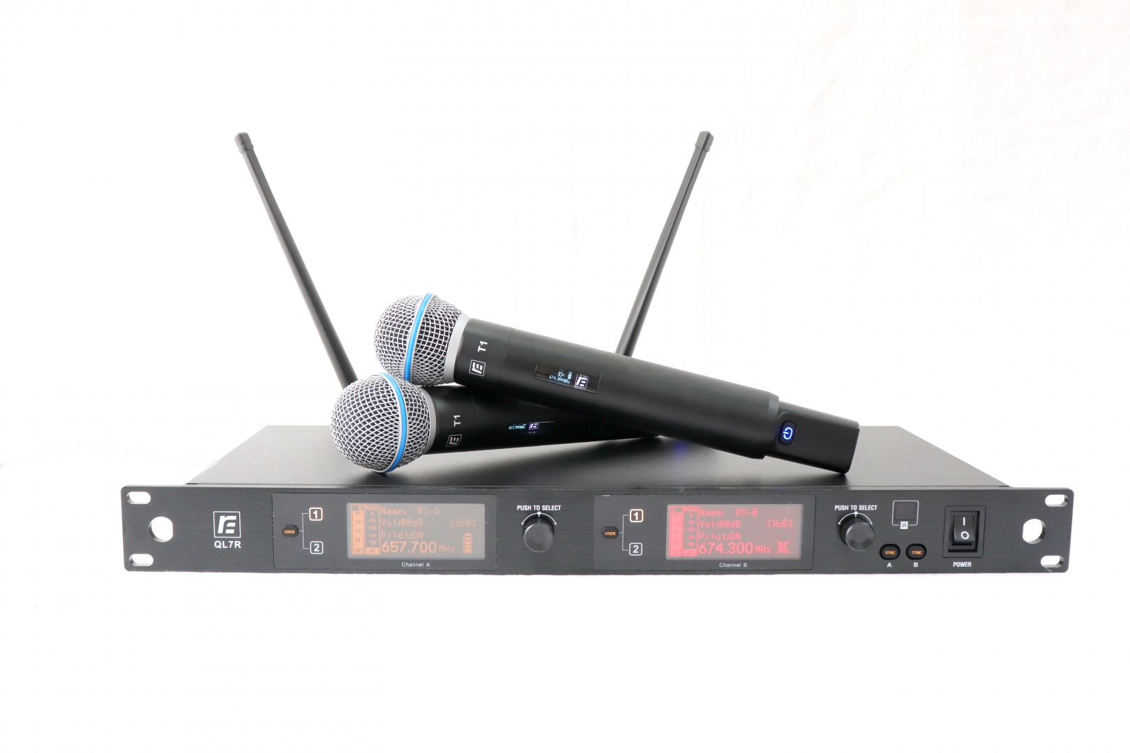 RFIntell QL7R/T1-B 720,500-754,000 МГц 2-канальная радиосистема с 2-мя ручными микрофонами в Тимашевске