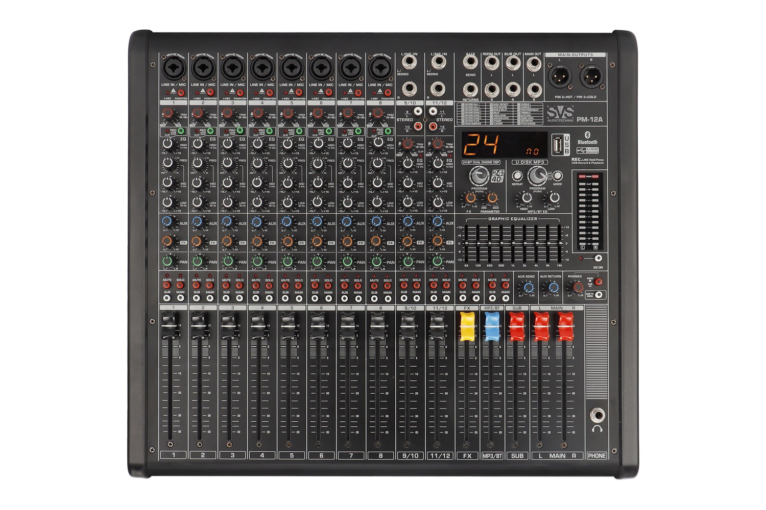 SVS Audiotechnik mixers PM-12A Активный аналоговый микшерный пульт, 12-канальный в Тимашевске